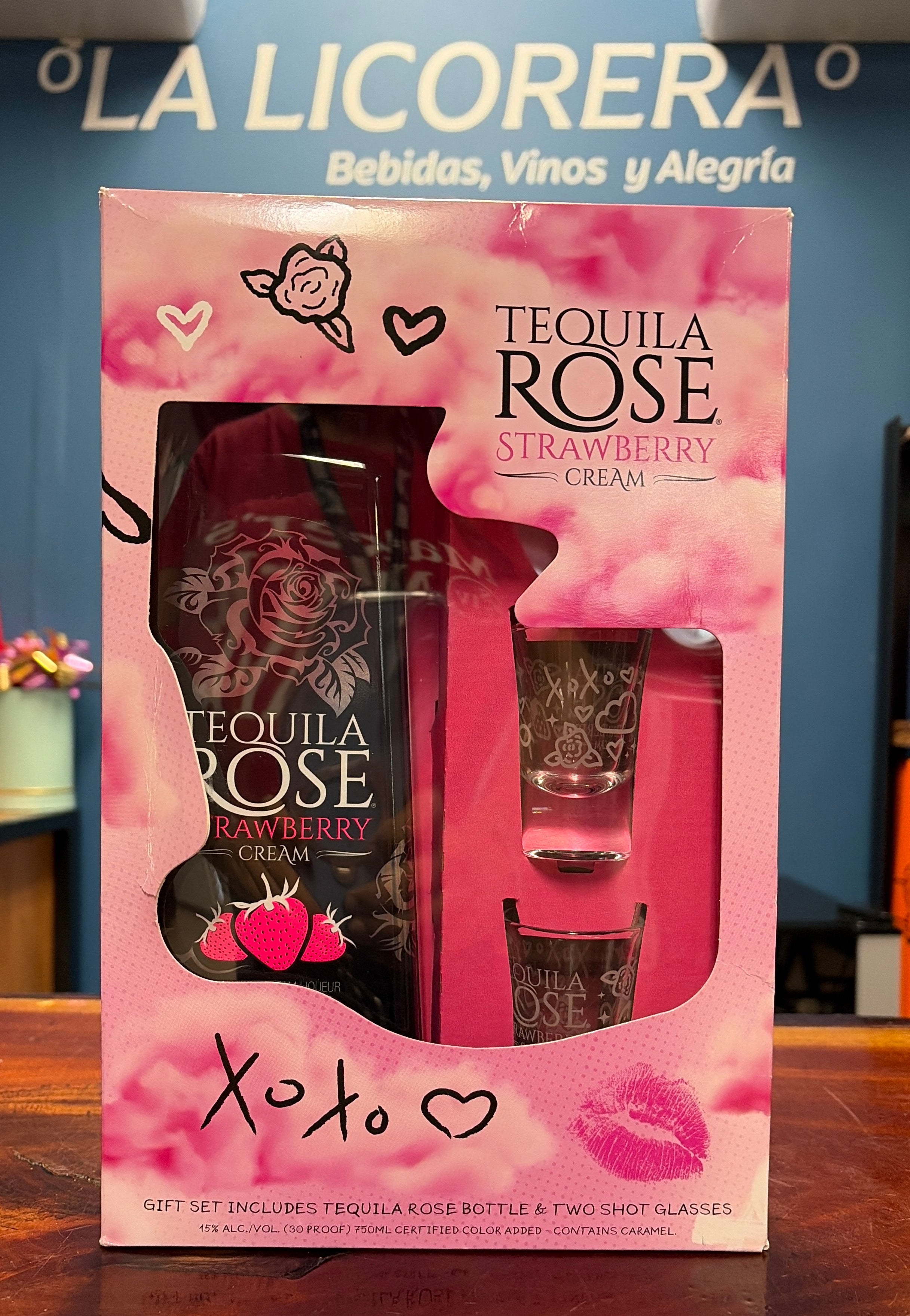 Tequila Rose Gift Pack 750 ml + shot glasses – La Licorera