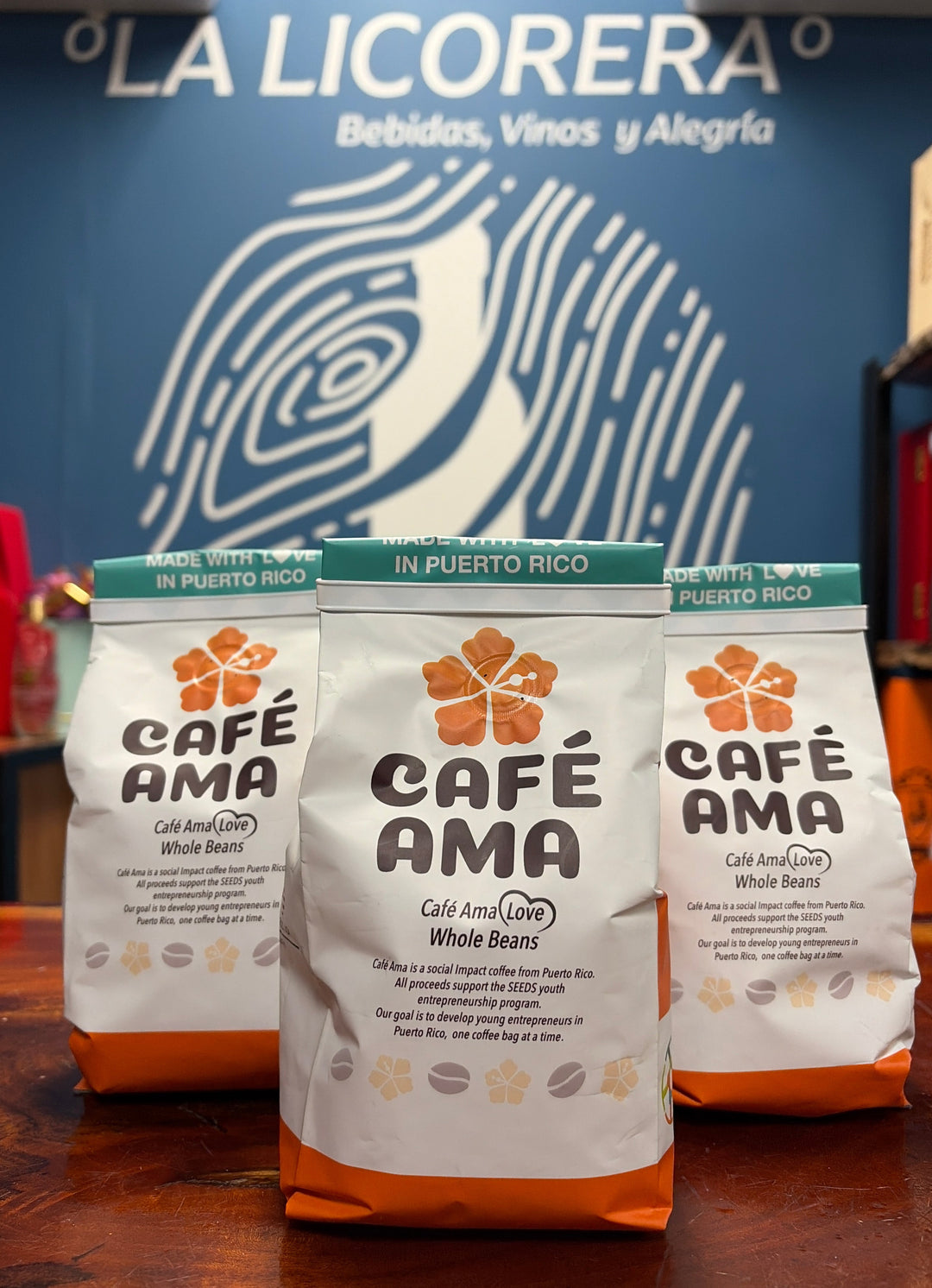 Café Ama Love Whole Bean Puerto Rican Coffee 8oz