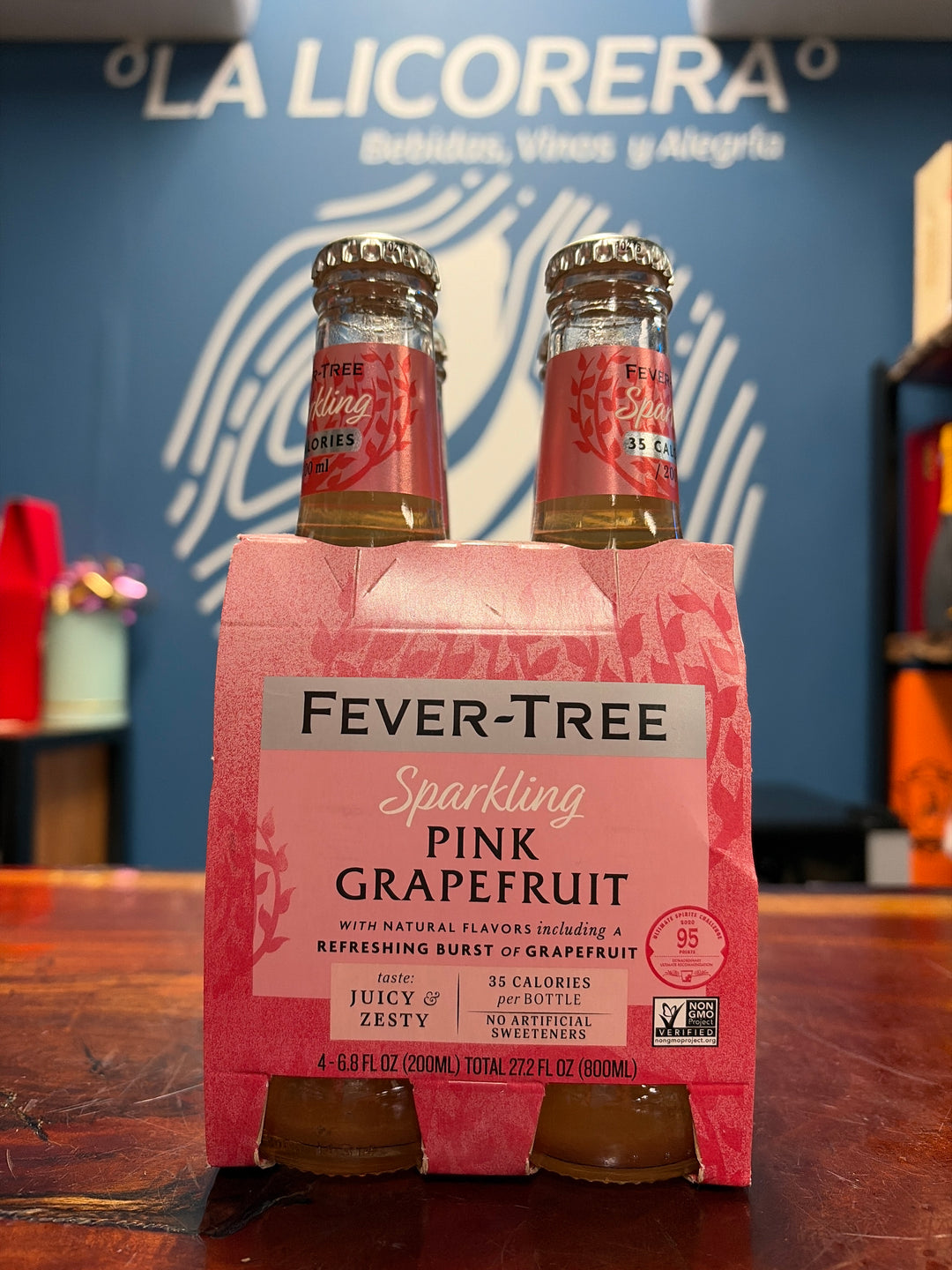 Fever-Tree Sparkling Pink Grapefruit Mixer 4-Pack 200ml Bottles