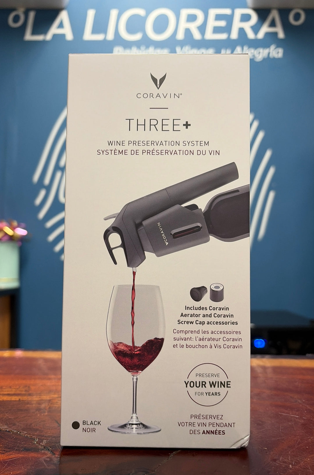 Coravin Three+ Wine Preservation System Black