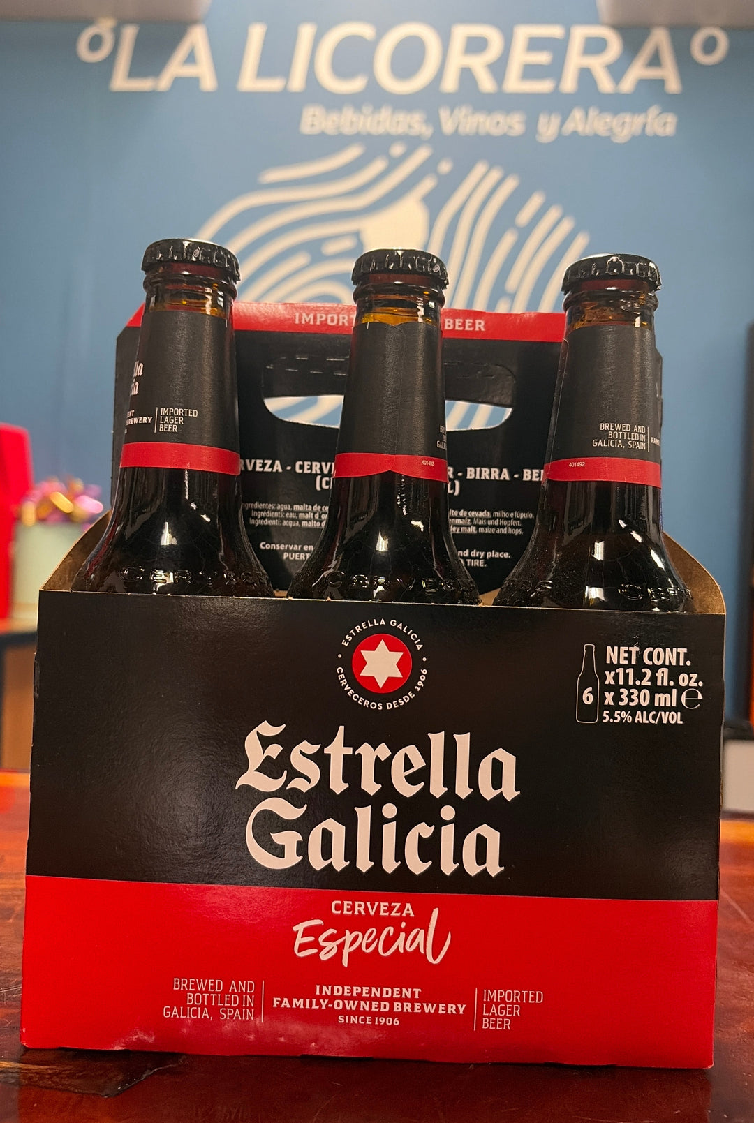 Estrella Galicia Cerveza Especial Lager 6-Pack 330ml Bottles