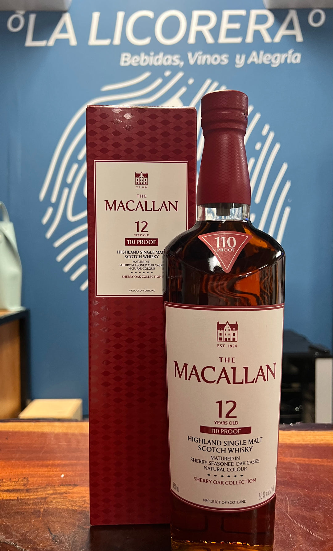 The Macallan Single Malt Scotch Whisky 110 Proof Sherry Oak 750ml Scotland 12 Year Old